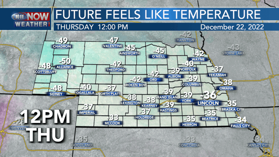 Dangerous wind chills will continue over the next 48 hours with wind chill temperatures ranging...
