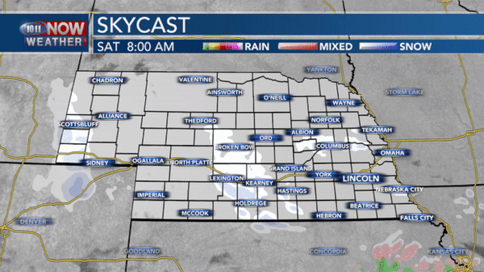Small chance for snow flurries and light snow showers on Saturday. No accumulation is expected.