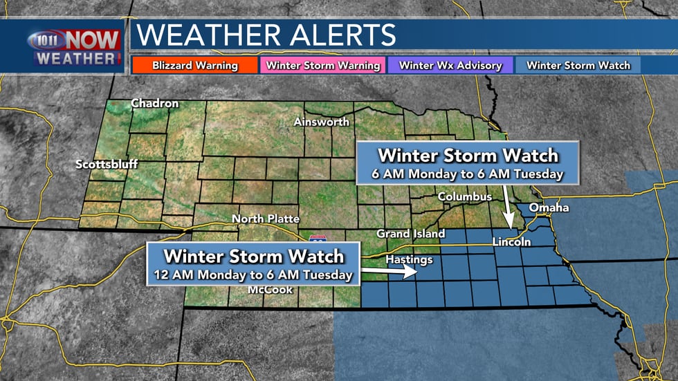 A major winter storm will potentially impact the area Monday into early on Tuesday.