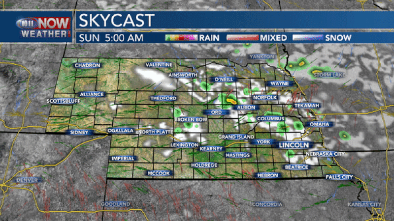 Rain & storms possible in the morning and then again in the evening.