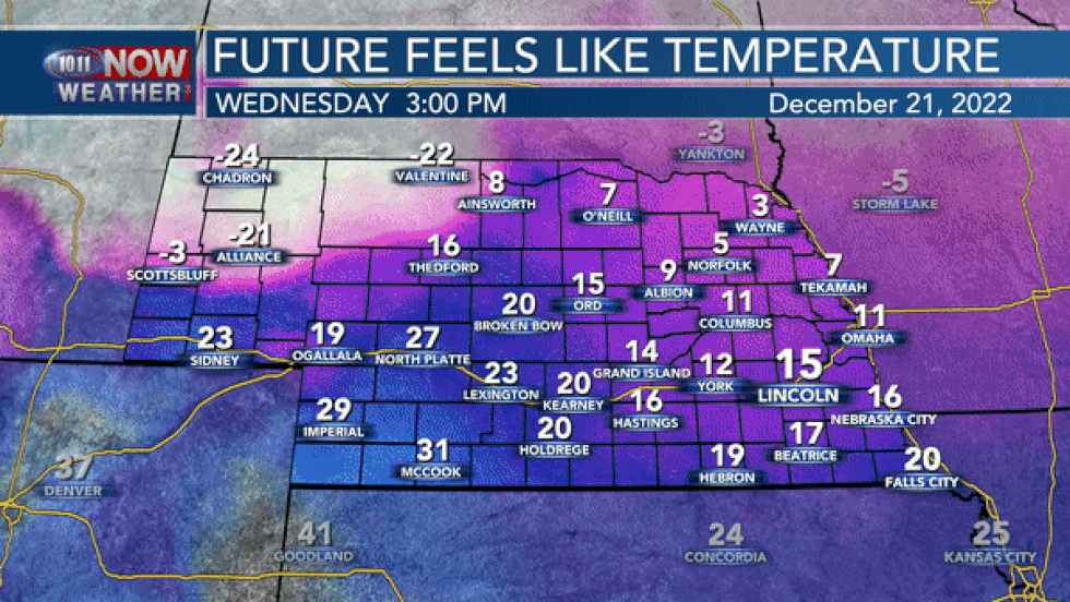 Dangerous wind chills expected