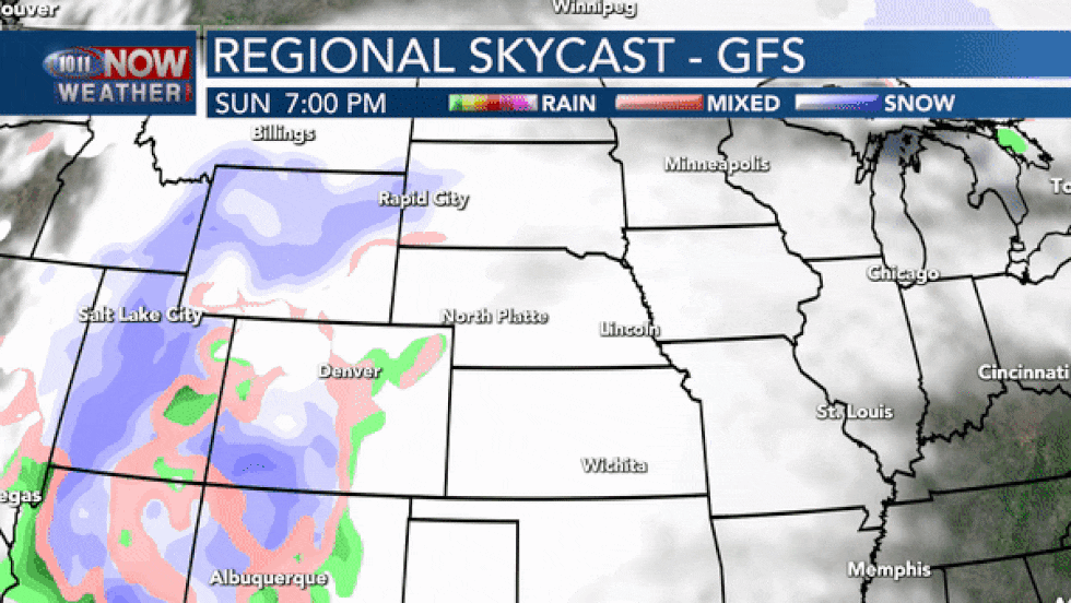 The American GFS model has a more westerly track of the low pressure system early next week,...