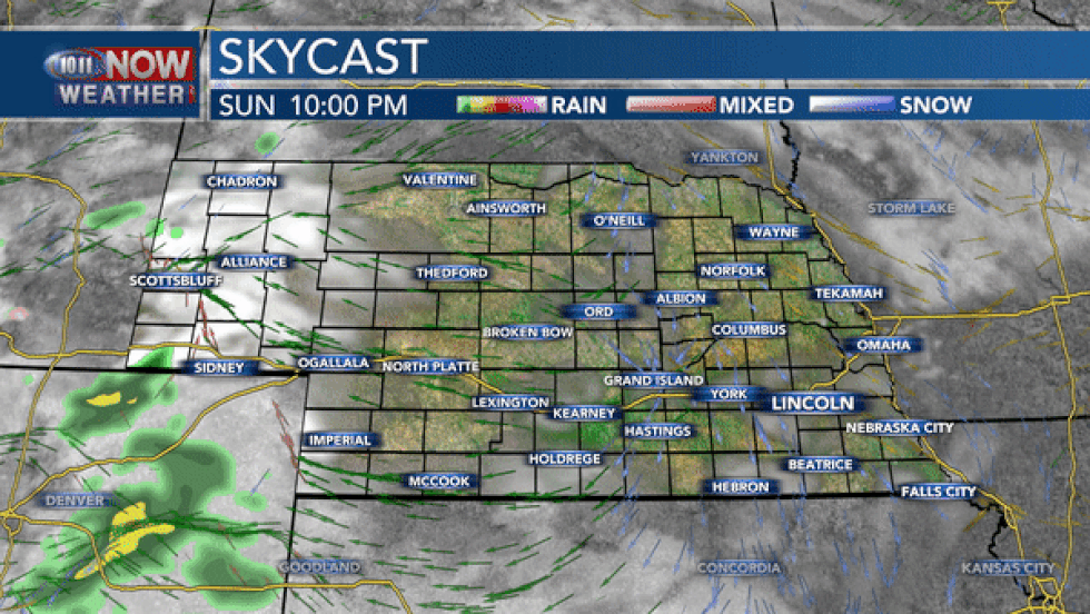 Partly to mostly cloudy skies are forecast for Monday with some light rain possible across...