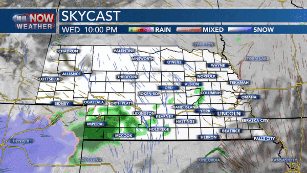 Cloudy skies with areas of light rain, snow, and freezing precipitation are possible on Thursday.