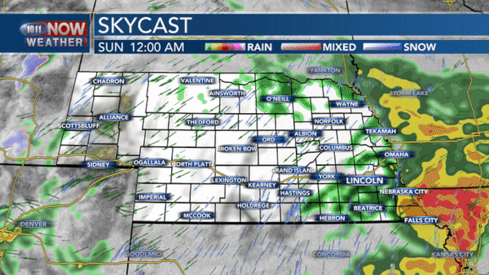 Some lingering showers are possible into Sunday morning with a spotty shower or two possible...