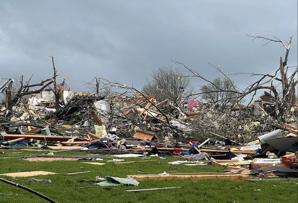 Significant damage on the West Side of Elkhorn, Nebraska.